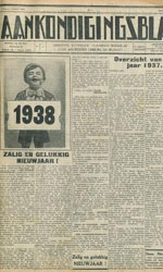 Cover Aankondigingsblad 1938